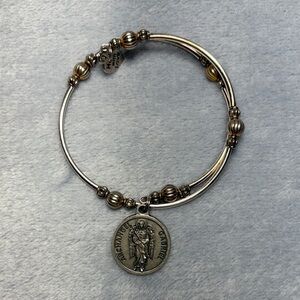 Archangel Gabriel Two-Tone Charm Bracelet